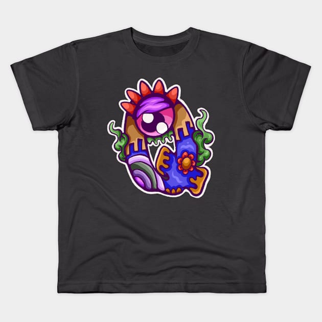 Alfabet Monster Q Kids T-Shirt by Koyung500